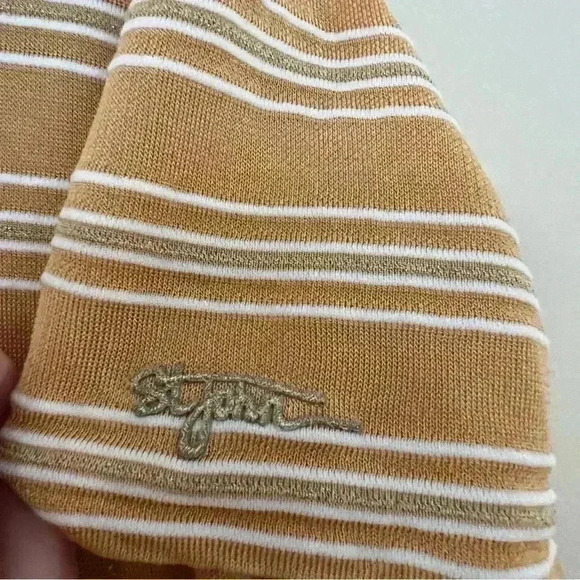 St. John Sport By Marie Gray Glitter Striped Pastel Knit Top - Picture 5 of 7